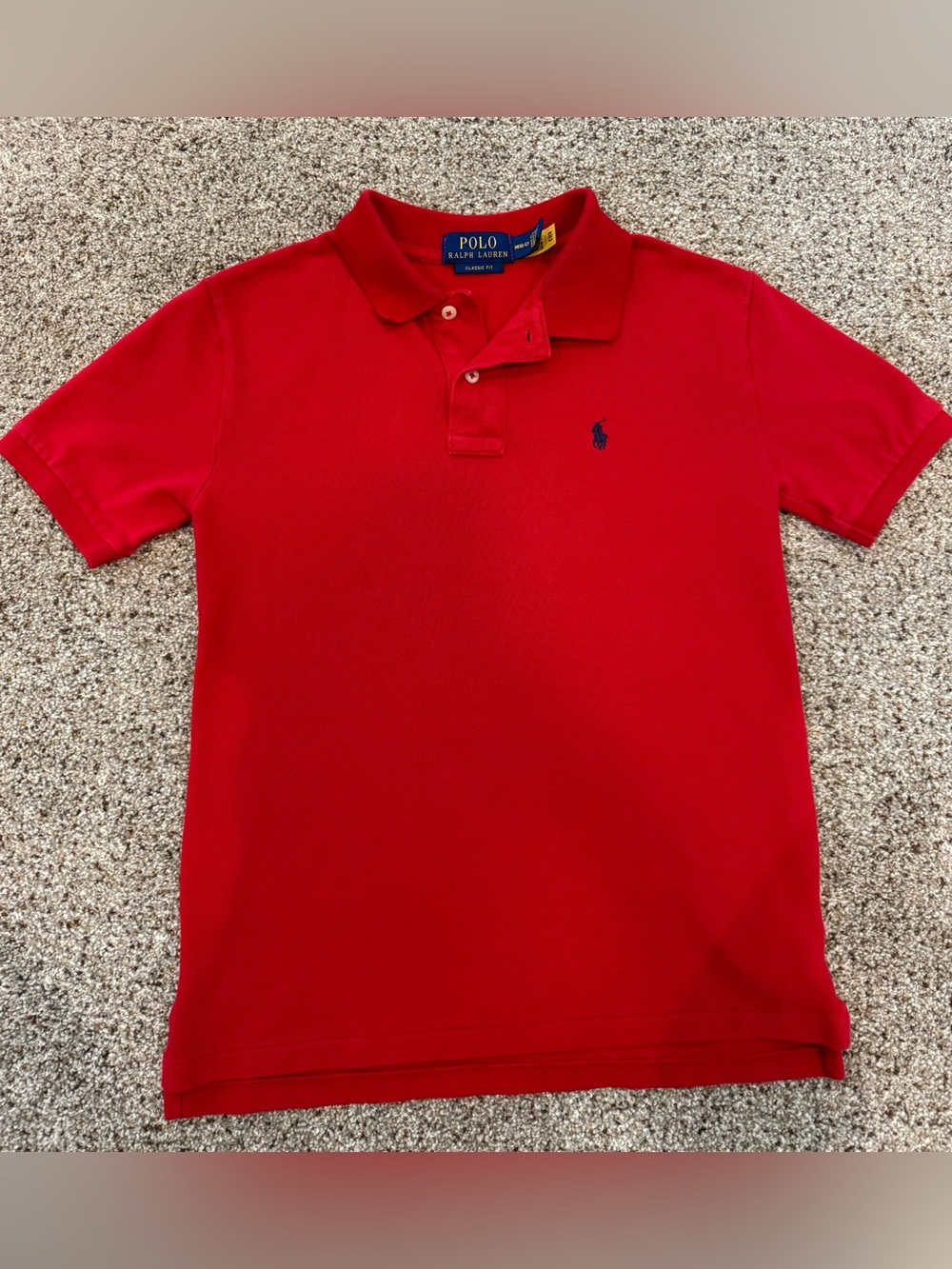 Ralph Lauren Red Polo Shirt with Navy Pony